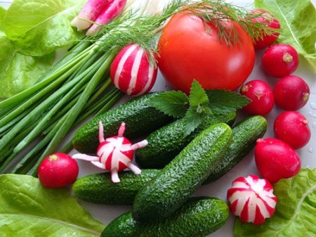 Spring vegetables without harm to health