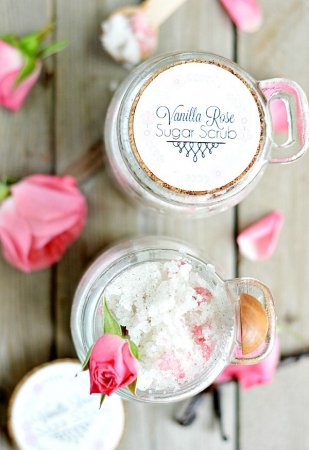 Vanilla Rose Sugar Scrub Recipe